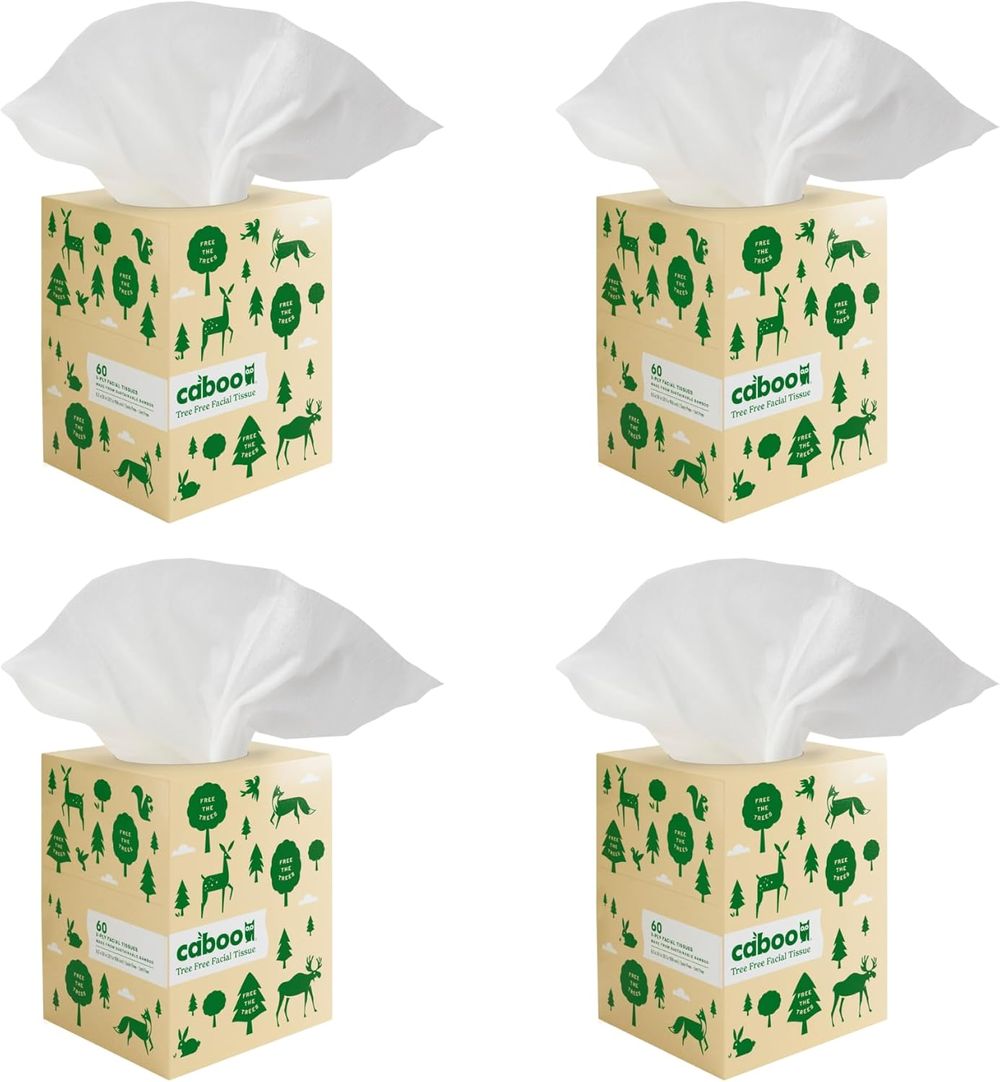 Caboo - Facial Tissue - 4 Box Pack - 60 Each - 240 Sheets
