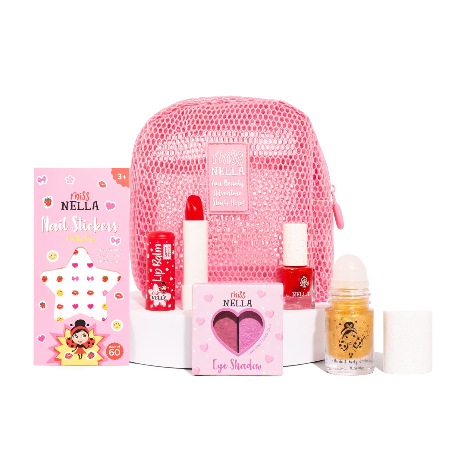 Miss Nella - Goldie Boldie Playful Make-up Bag Set - 6 Pc Set