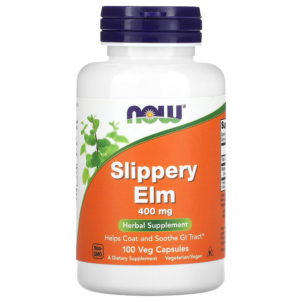 Now - Slippery Elm 400mg Herbal Supplement Capsules - 100's