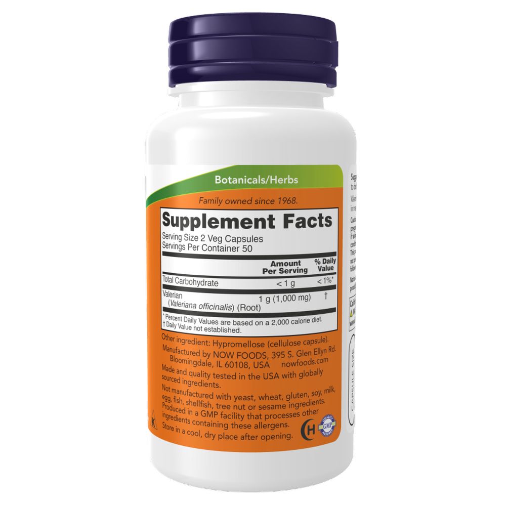 Now - Valerian Root 500mg Veg Capsules - 250's