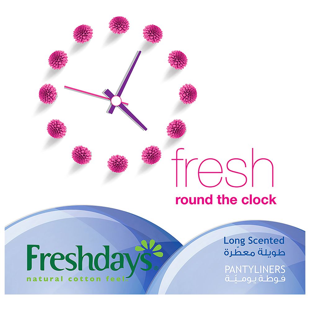 Freshdays - Long Mega Daily Liners - Scented - Pack of 2 - 144 Pcs