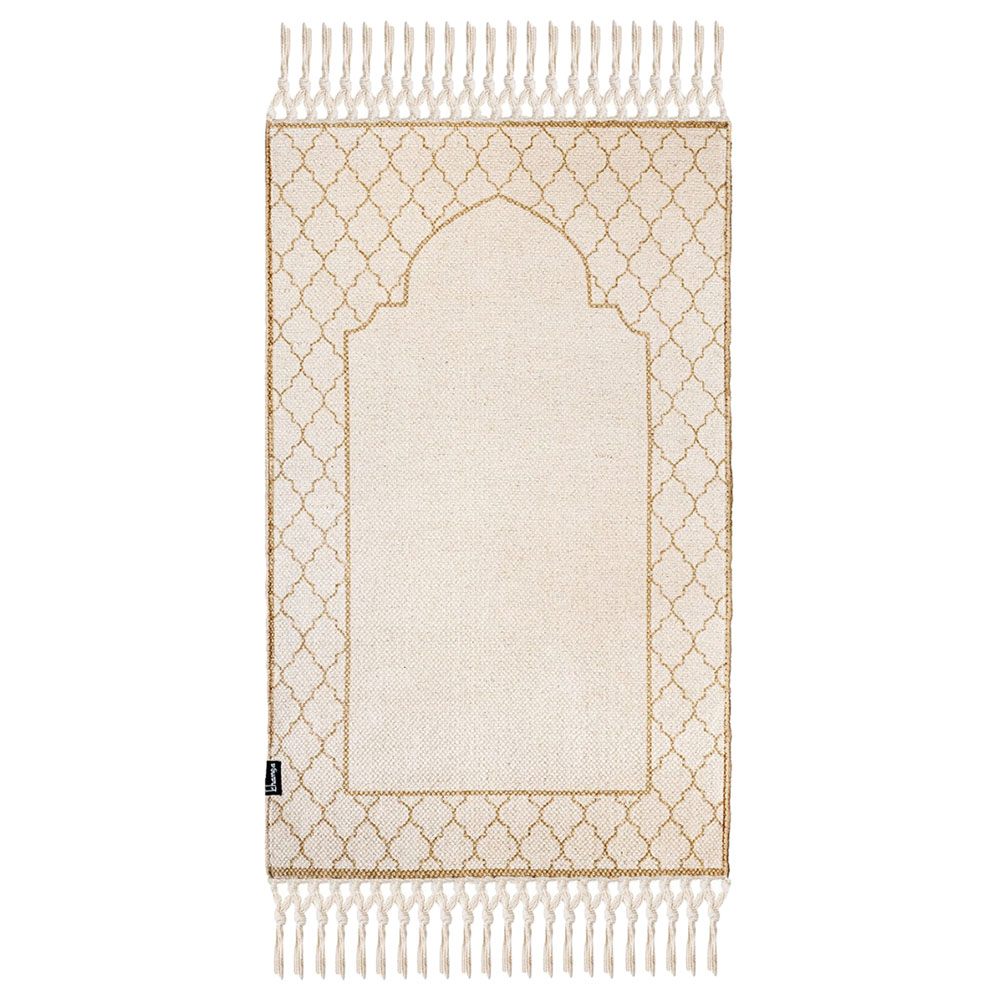 خمسة - سجادة صلاة كلاسيكية للأطفال - تان - 55×110 سم