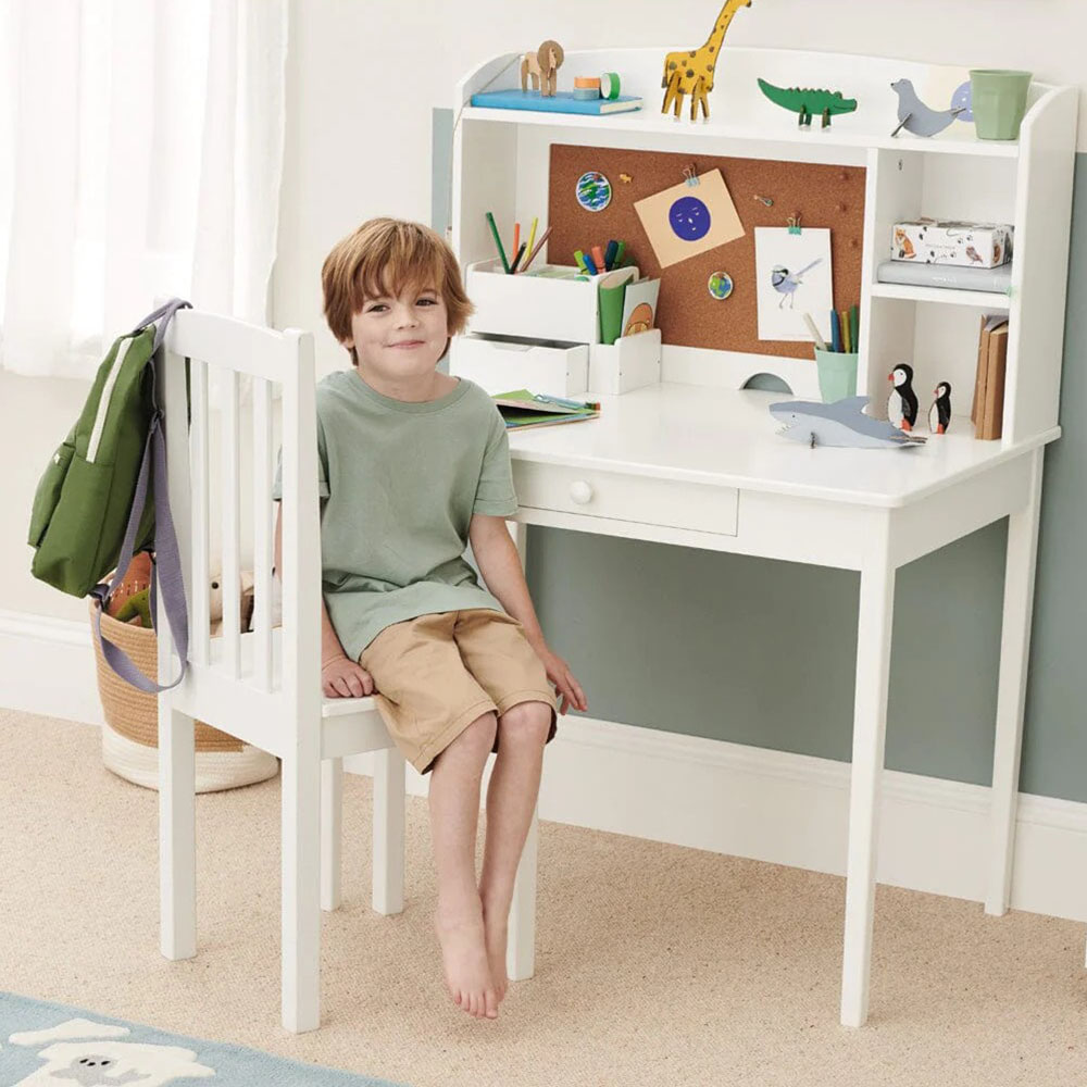 Homesmiths - Nelson Wooden Desk Chair - White