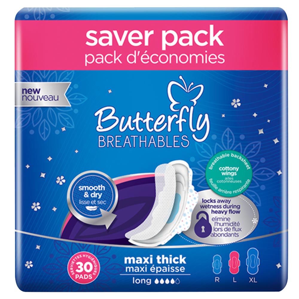Butterfly - Maxi Dry Thick Pads Large - 30pcs