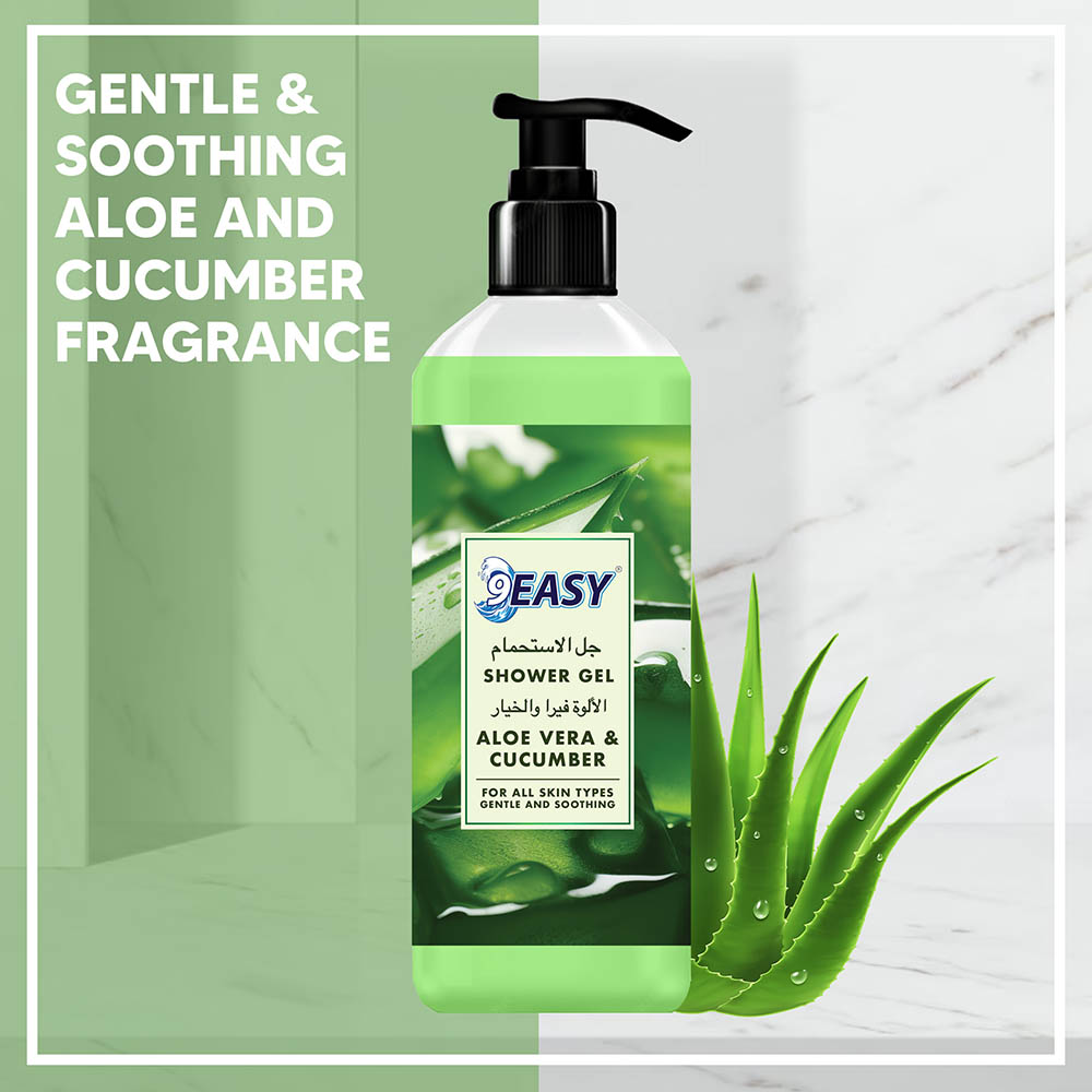 9Easy - Shower Gel - Aloe Vera And Cucumber - 1 L