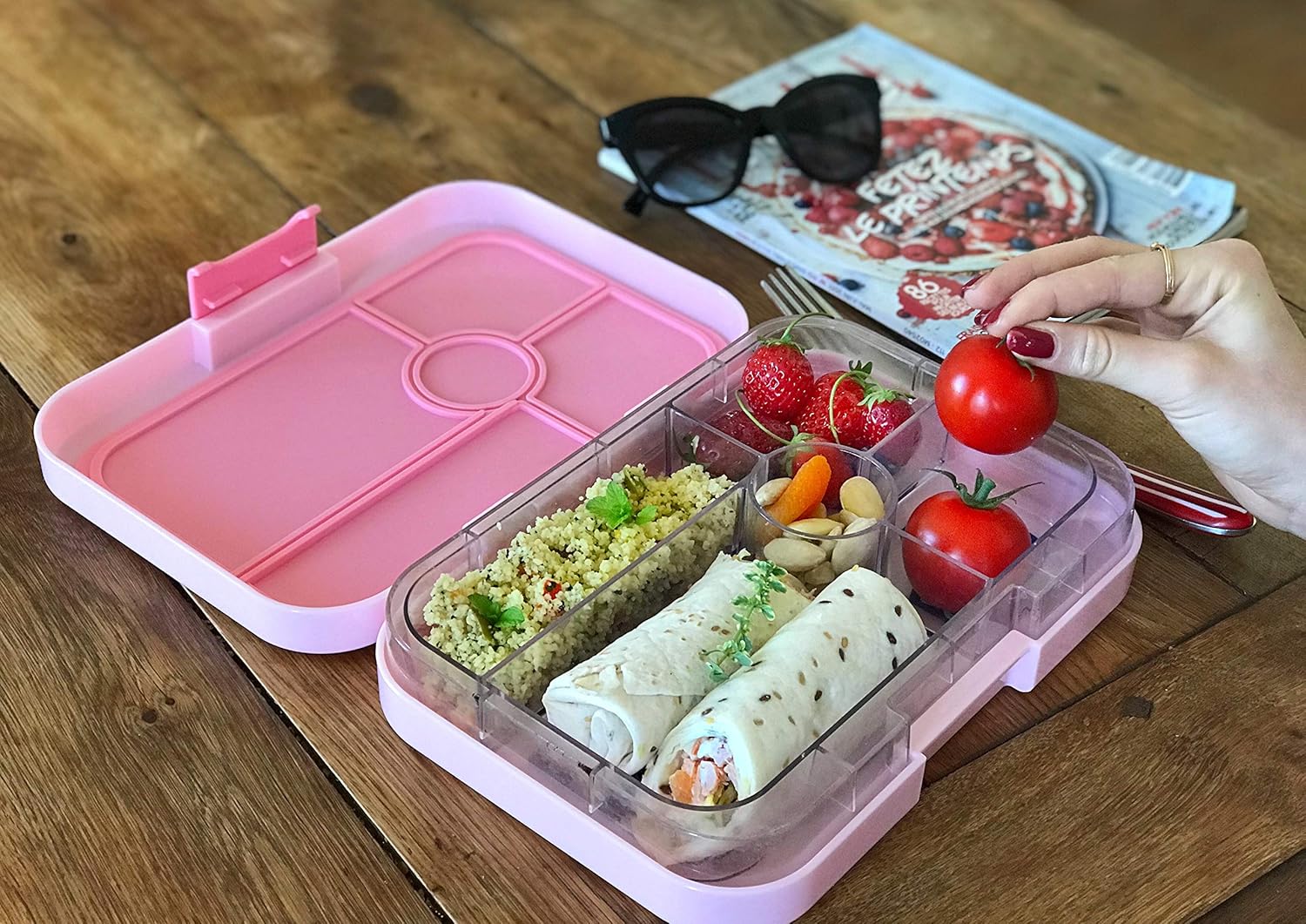 Yumbox - Capri Pink Jungle - Pastel - Tapas 5c