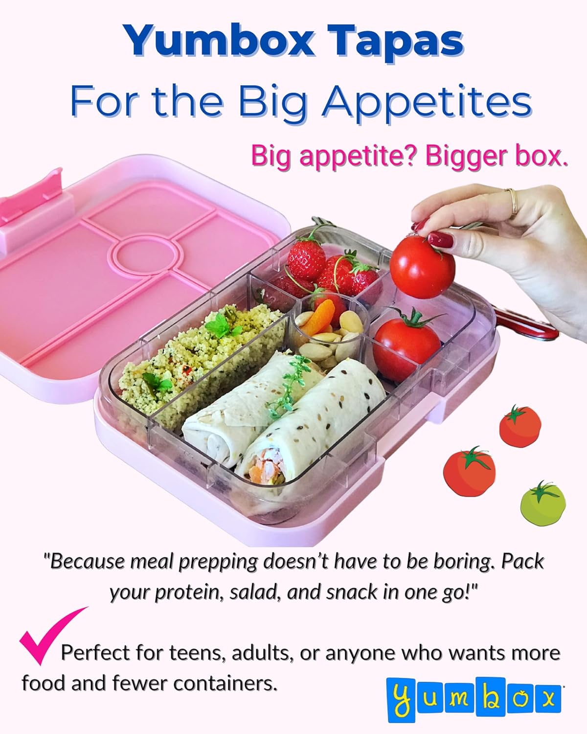 Yumbox - Capri Pink Jungle - Pastel - Tapas 5c