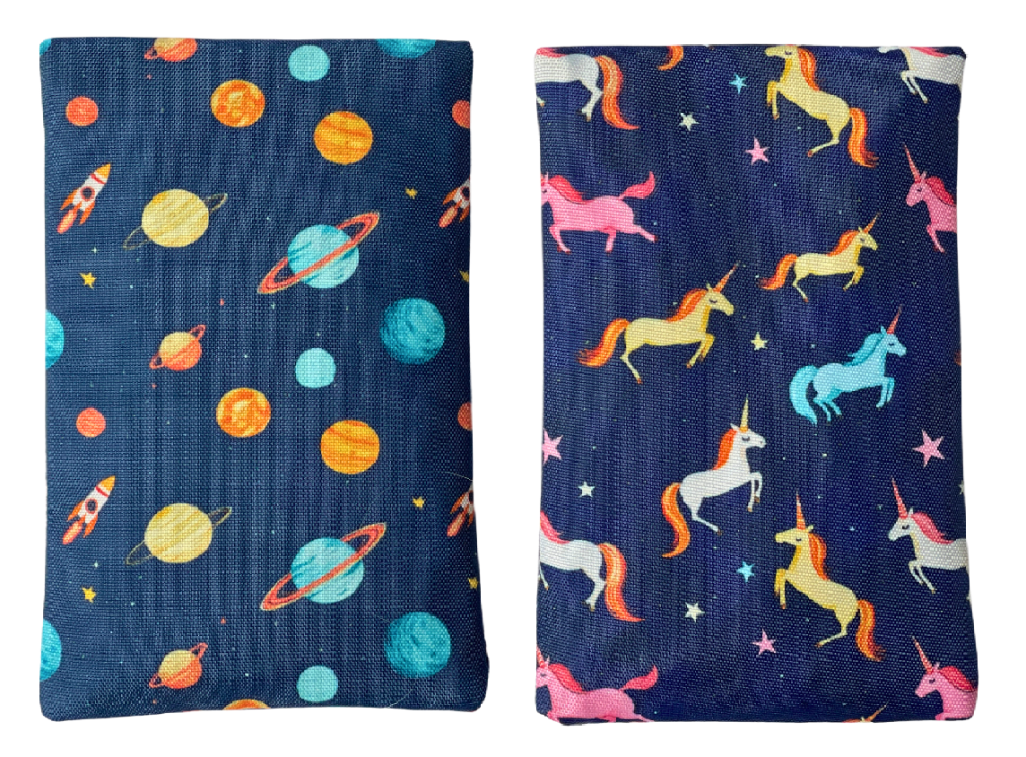 Yumbox - No-Sweat Soft Gel Ice Packs With Fabric Sleeves - Space And Unicorn - 2 Pcs