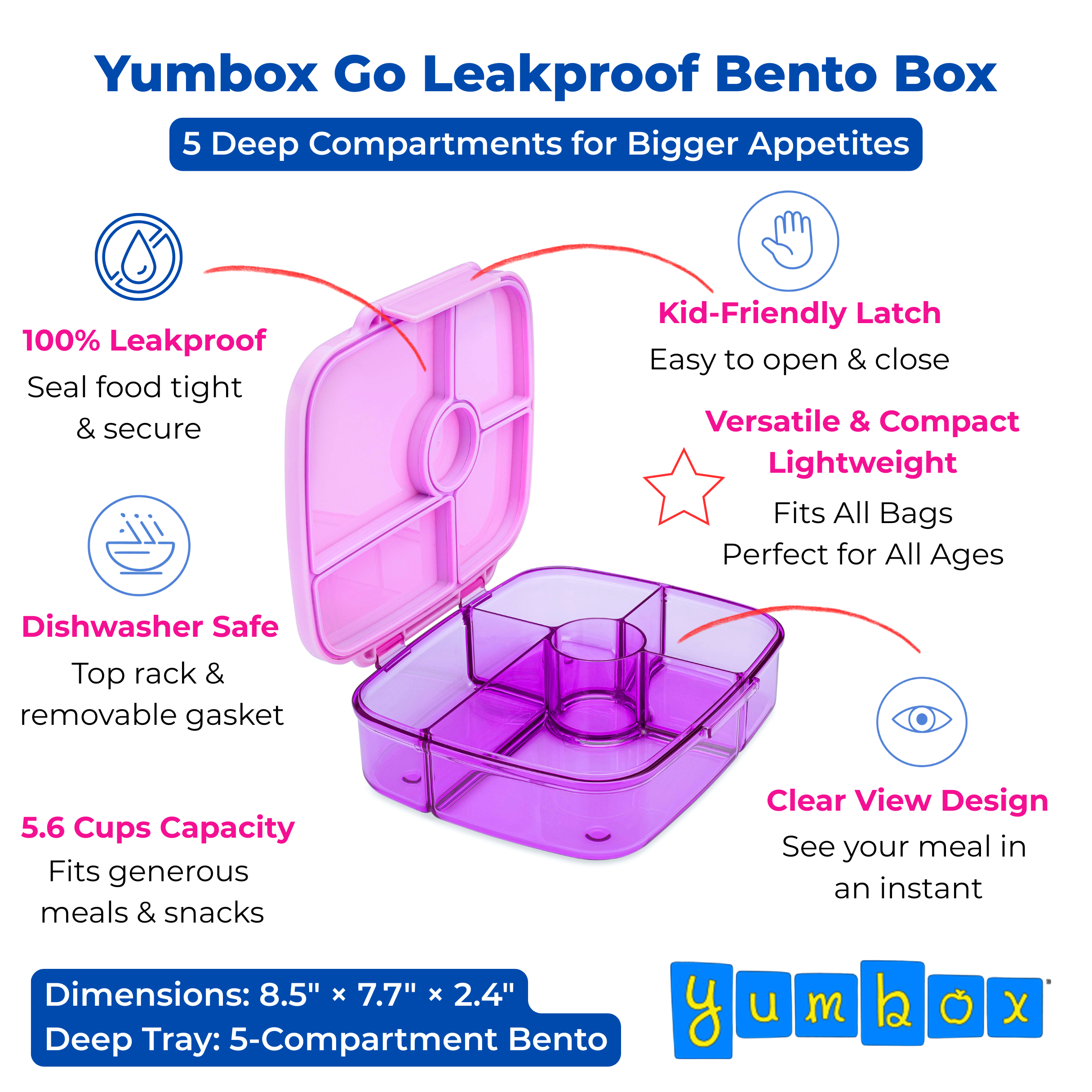 Yumbox - Go Leakproof Bento Box - Purple