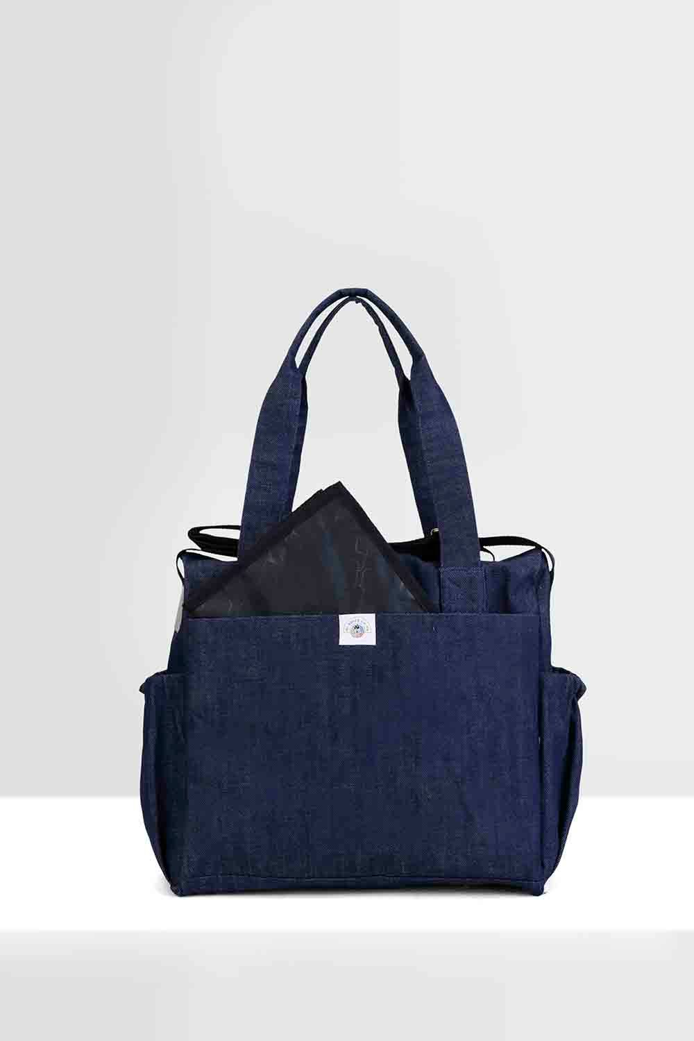 Mi Dulce An'ya - Organic Lion Diaper Bag - Denim Blue