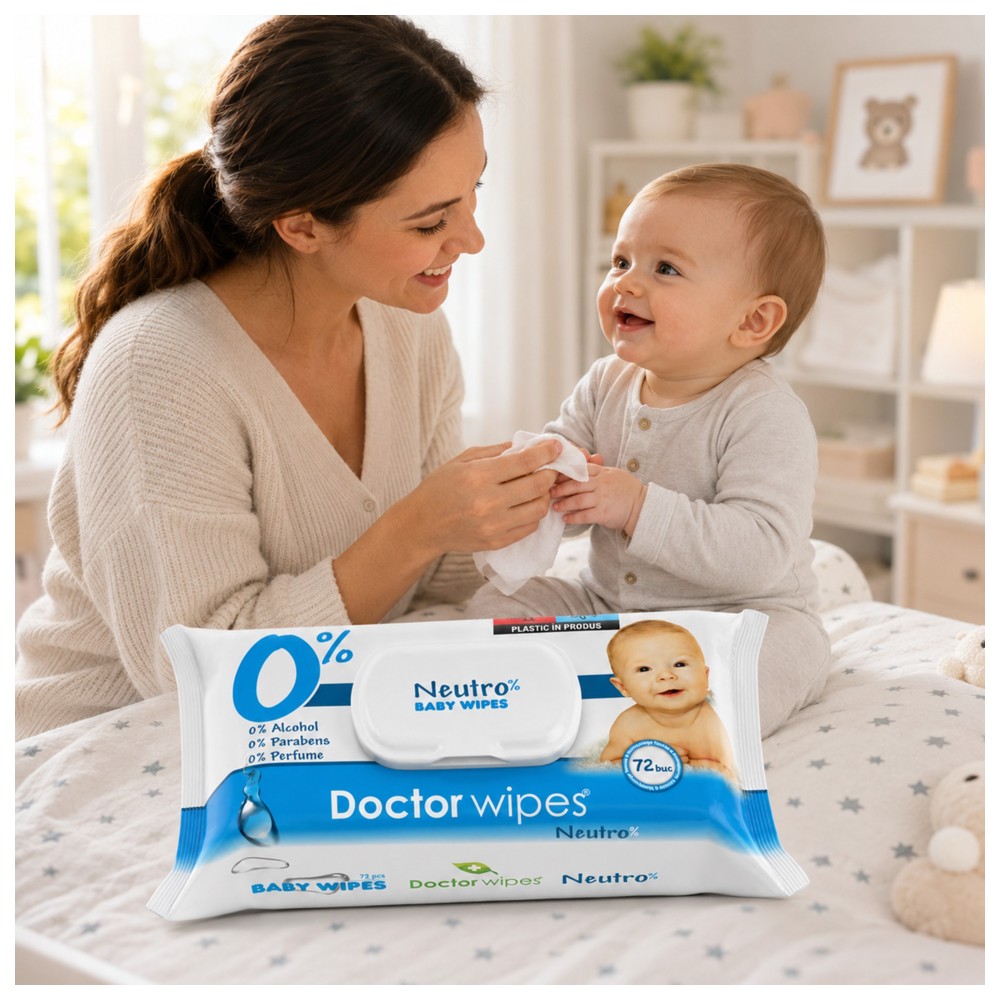 Doctor Wipes - Neutro% Baby Wipes - 72 Pcs