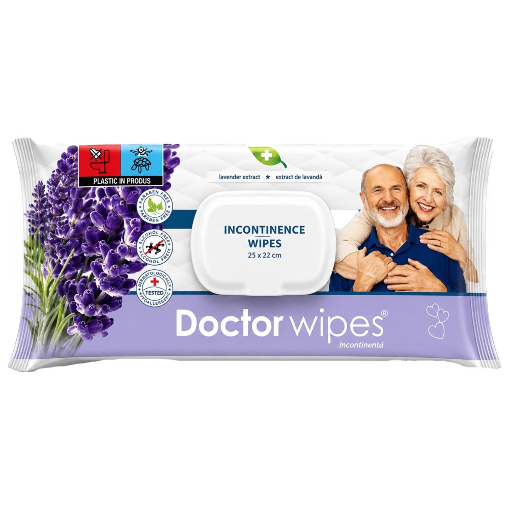 Doctor Wipes - Adult Incontinence Wipes - 50 Pcs