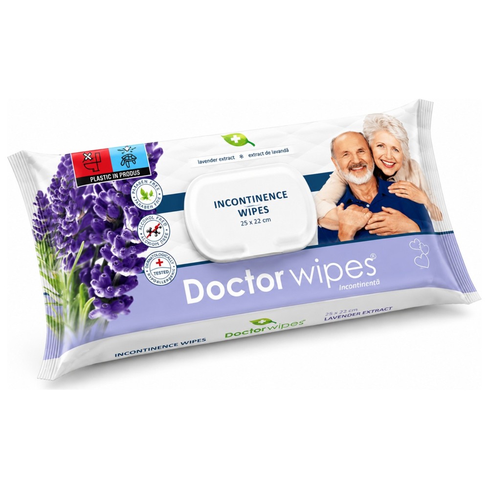 Doctor Wipes - Adult Incontinence Wipes - 50 Pcs