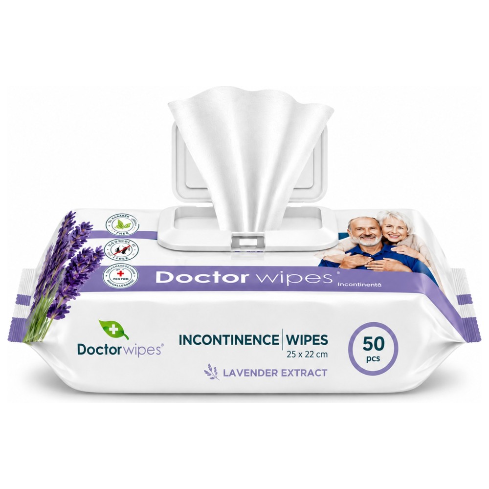 Doctor Wipes - Adult Incontinence Wipes - 50 Pcs