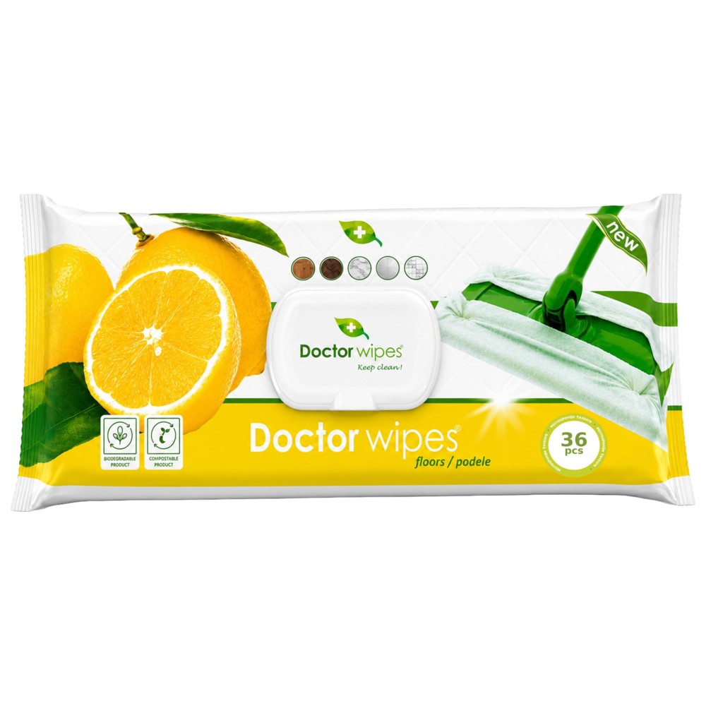 Doctor Wipes - Floor Mopping Cleaning Wet Wipes - 36 Pcs