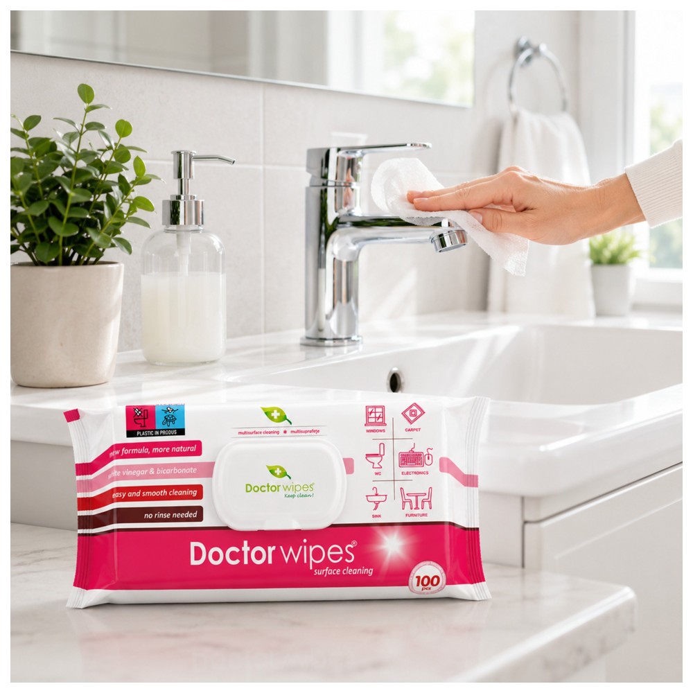 Doctor Wipes - Multi-Surface Cleaning Wipes - 100 Pcs