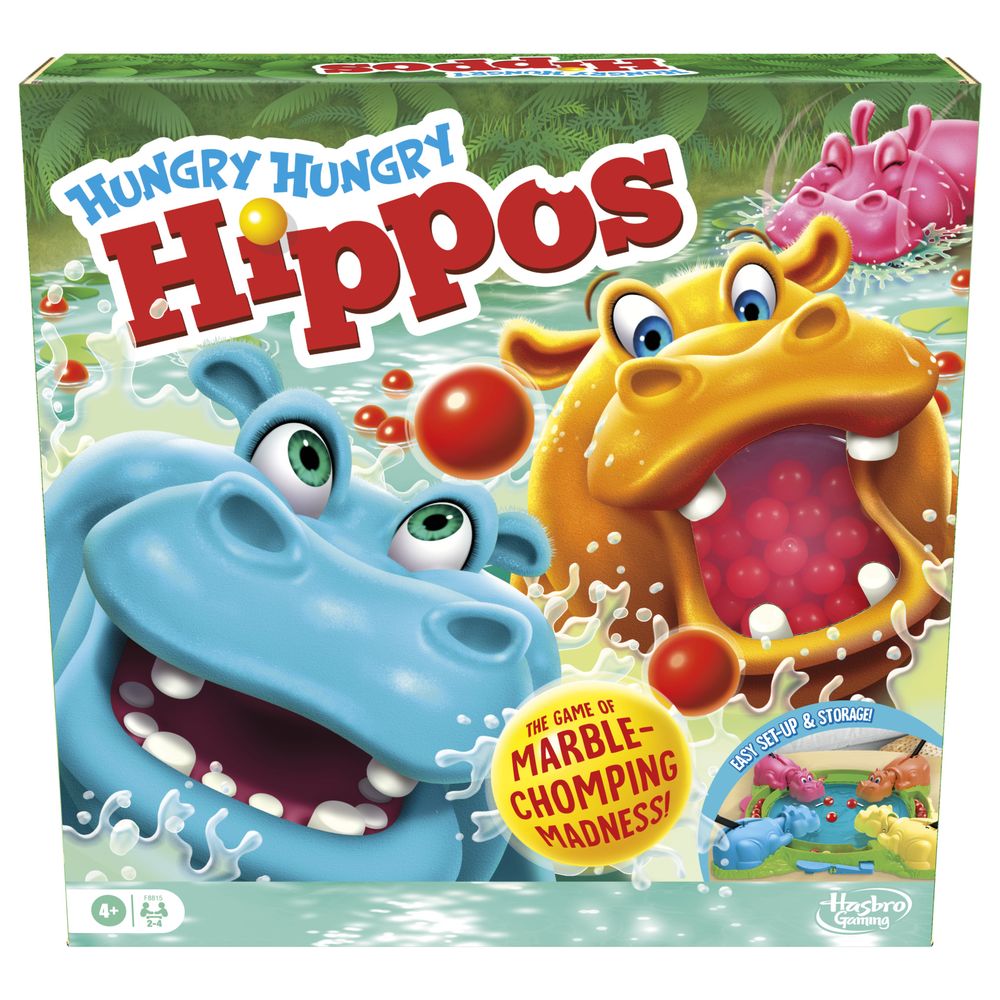 Hasbro Gaming - Hungry Hungry Hippos Marble Chomping Game