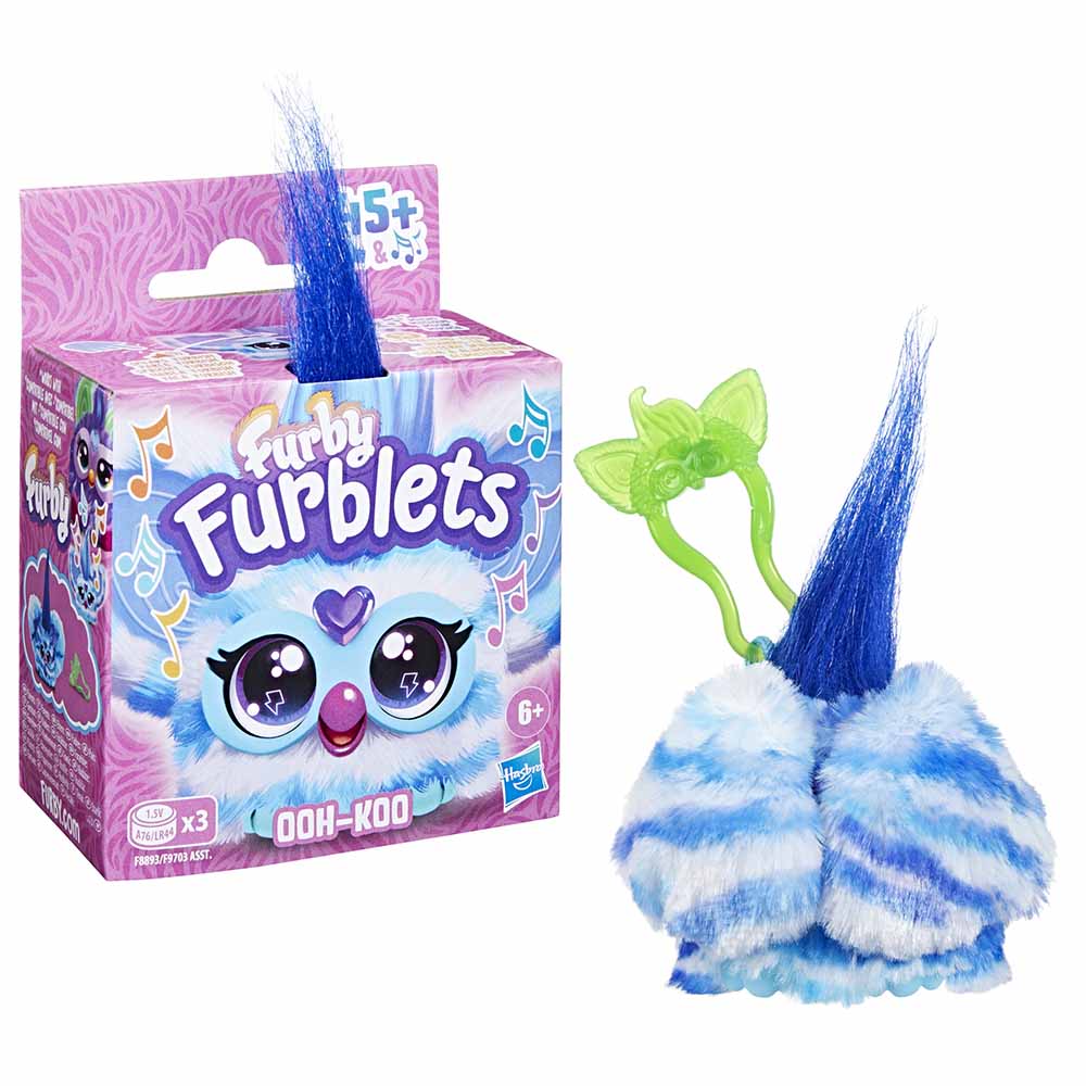 Furby - Ooh-Koo Electronic Plush Toy With Sounds - Blue/White 