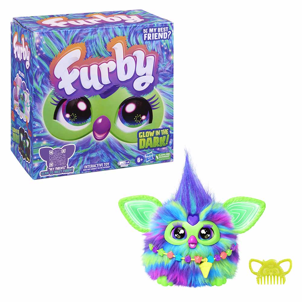 Furby - Glow In The Dark Interactive Toy Set - 16 Pcs