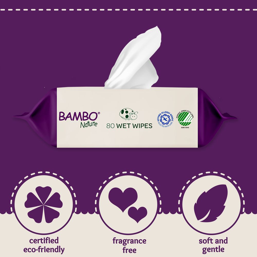 Bambo Nature - Eco-friendly Diapers Size 2, 3-6kg - Pack Of 3
