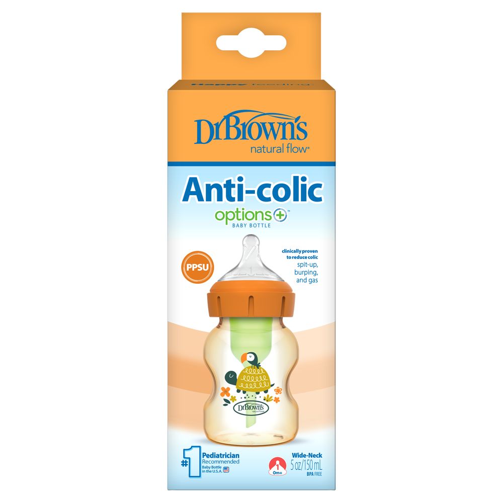 Dr. Browns - Turtle PPSU Anti-Colic Options Baby Bottle - Brown - 150 ml