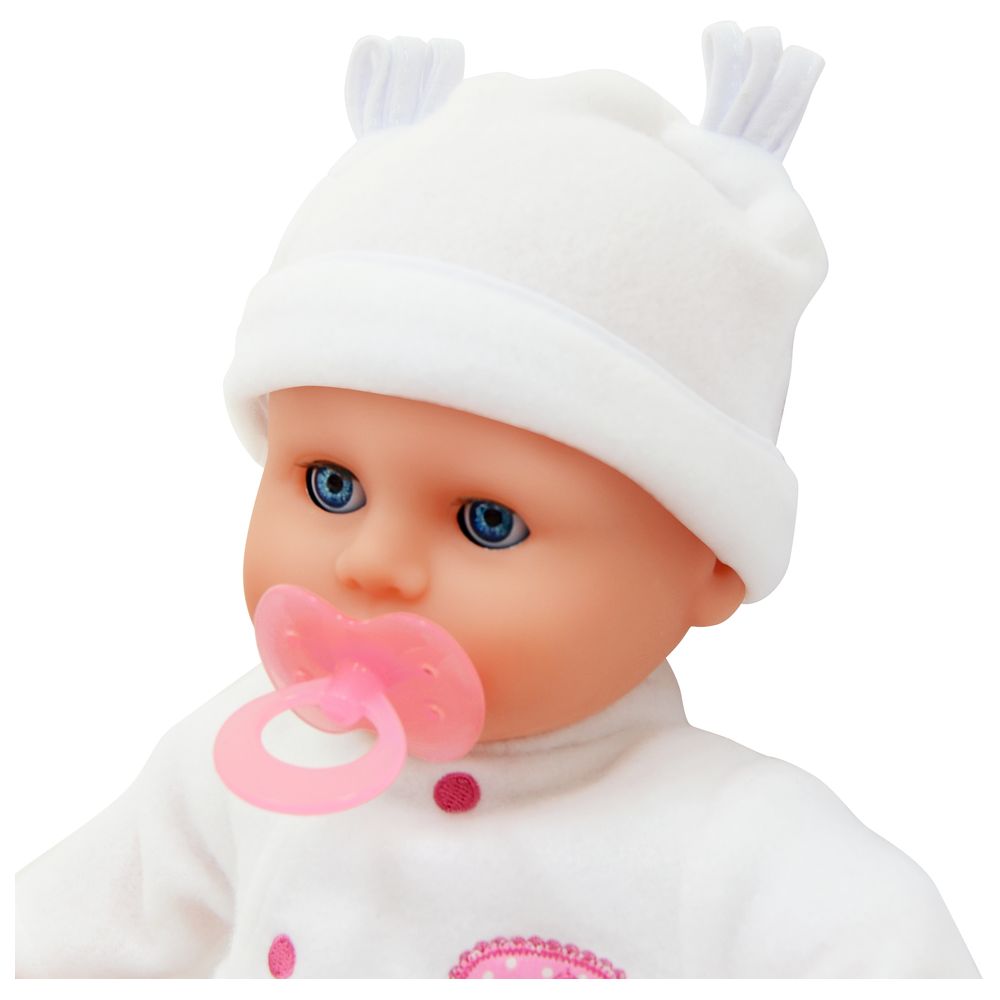 Dollsworld - Little Treasure Baby Doll - White - 38 cm - 3 Pcs