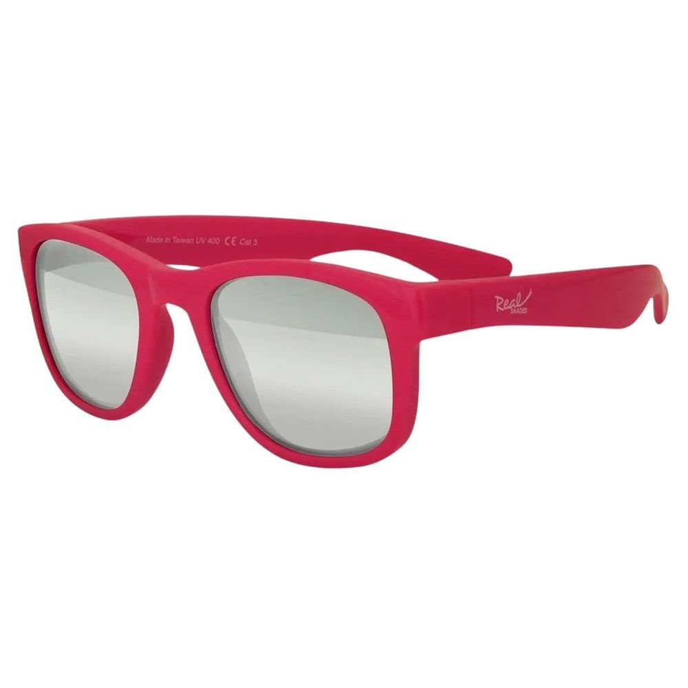 Real Shades Surf Mirror Lens Sunglasses Berry Gloss - Silver