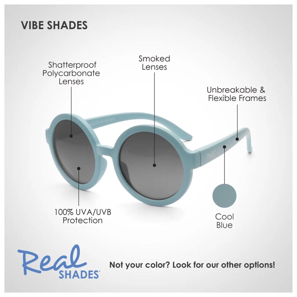 Real Shades Vibe Smoke Lens Sunglasses Cool - Blue