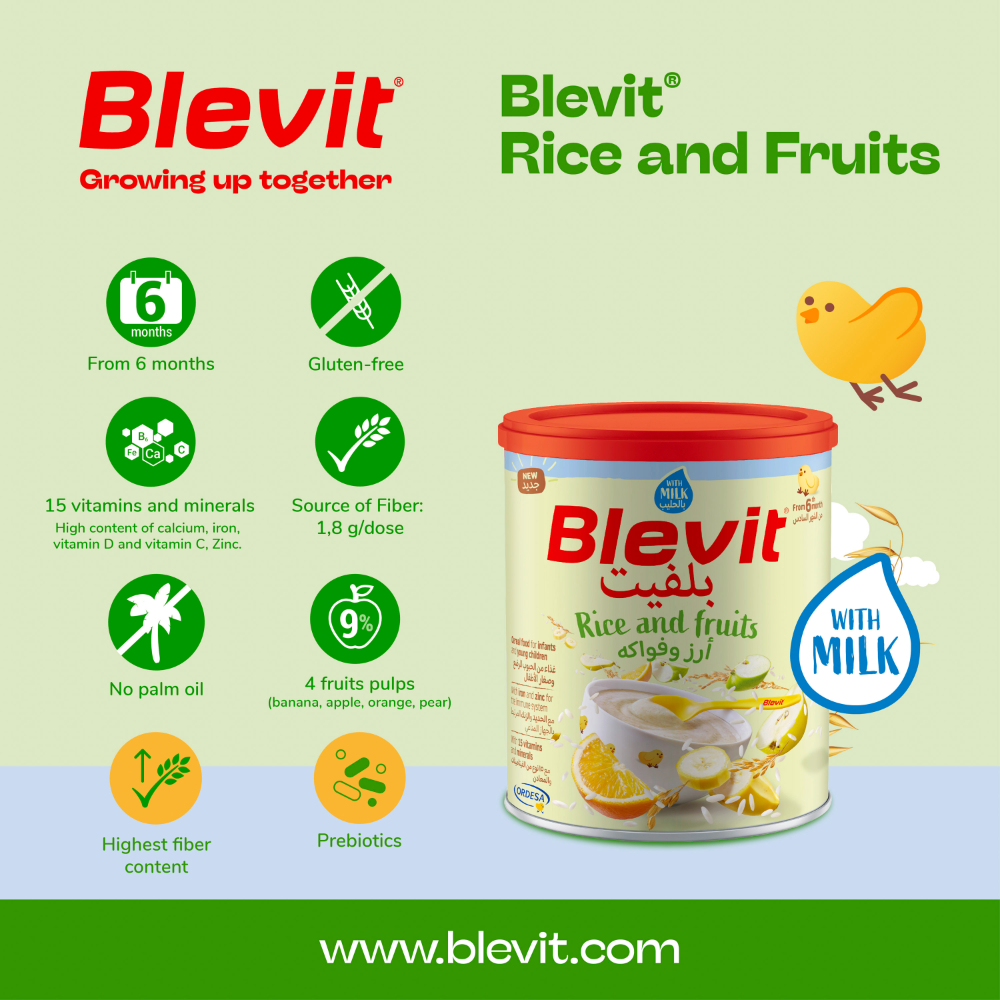 Ordesa - Blevit Rice and Fruits Cereal - 350g