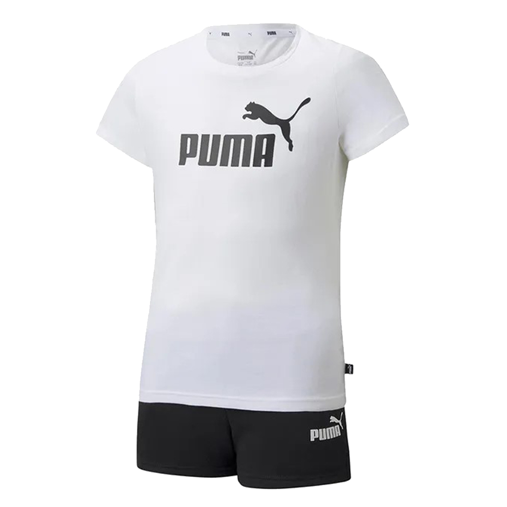 Puma Girls Logo T-Shirt & Shorts - 2 Pcs