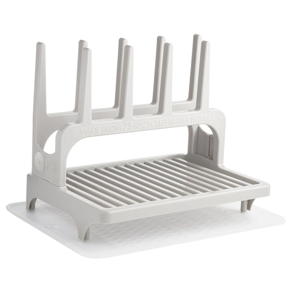 PopYum - Space Saving Drying Rack With Drying Mat - Grey