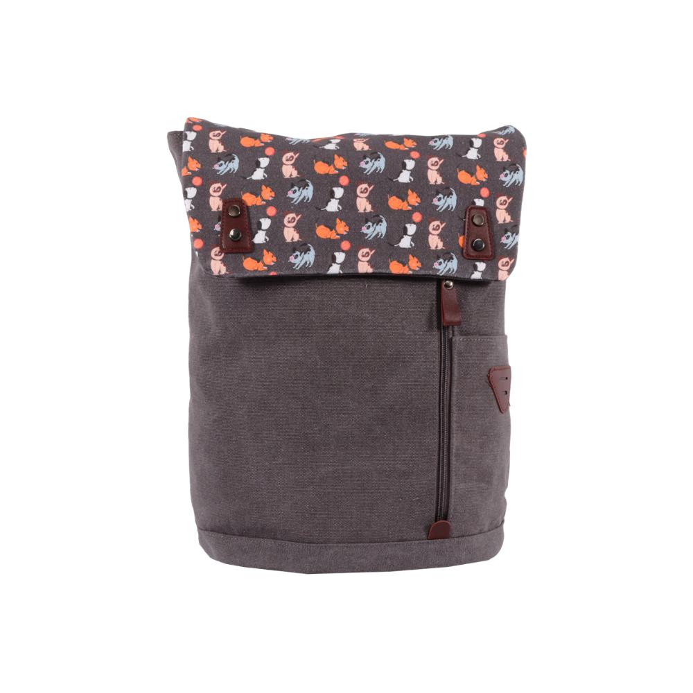 Biggdesign - Dogs Vintage Laptop Backpack - Grey - 16.5-Inch/42cm