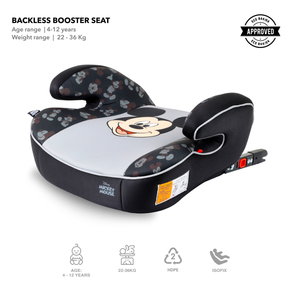 Disney - Mickey Mouse Kids Booster Seat - Grey