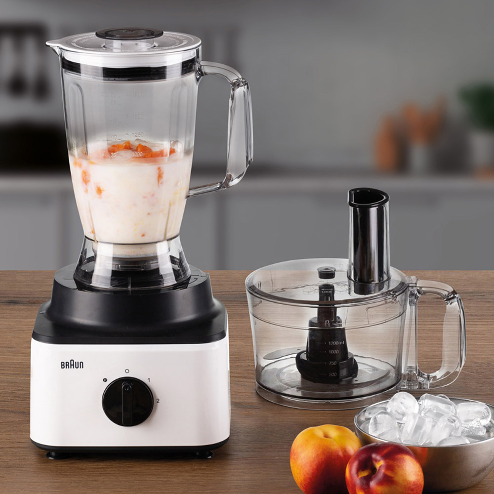 Braun 8-in-1 Household Food Processor With Blender Set White