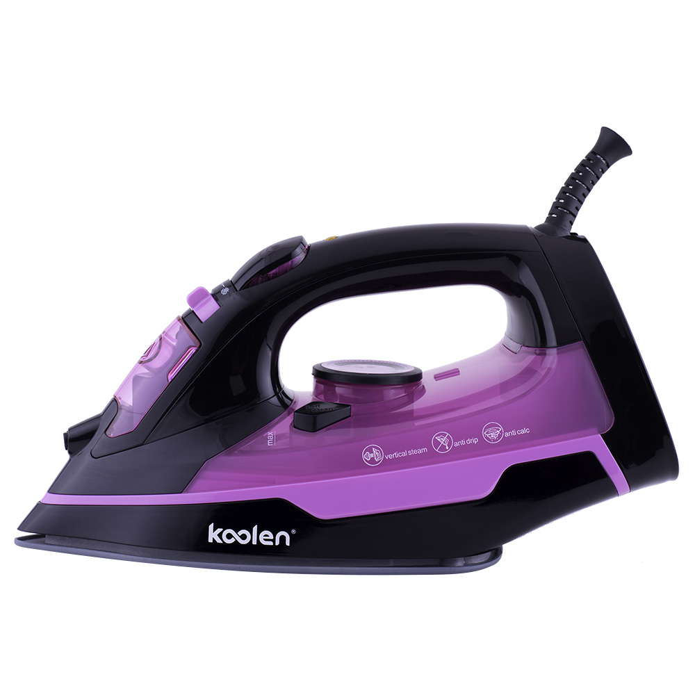 Koolen Electric Steam Iron - Black/Purple - 2400 W