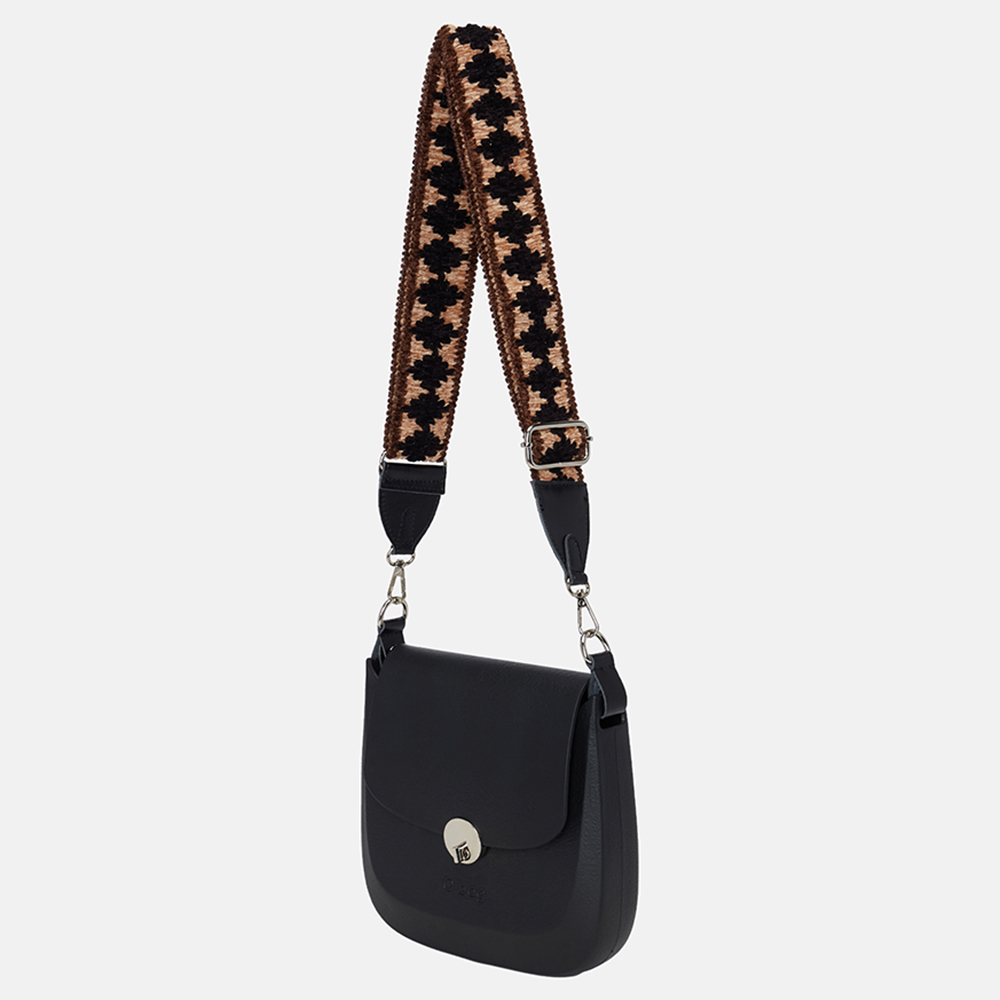 O Bag - Chase Cross Body Bag With Adjustable Shoulder Strap - Black