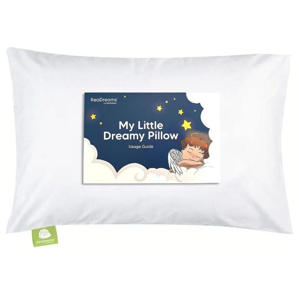 Keababies - Toddler Pillow With Pillowcase - Soft White