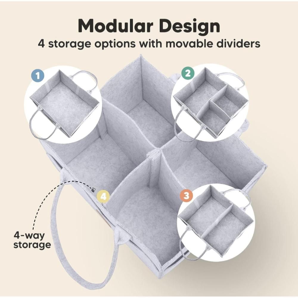 Keababies - Original 2.0 Diaper Caddy - Mystic Grey