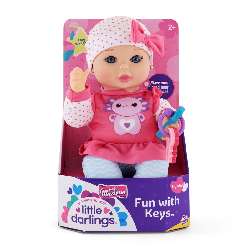 Baby Maziuna - Little Darlings Fun Baby Doll With Keys - Multicolor - 12-Inch