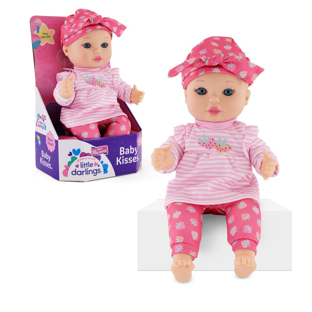 Baby Maziuna - Little Darlings Baby Kisses Doll - Multicolor - 12-Inch