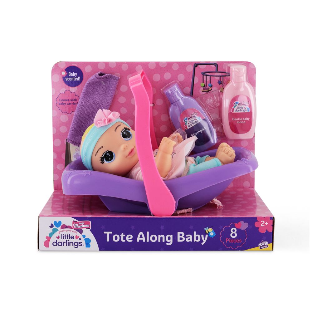 Baby Maziuna - Tote Along Baby Doll Playset - Multicolor - 8 Pcs
