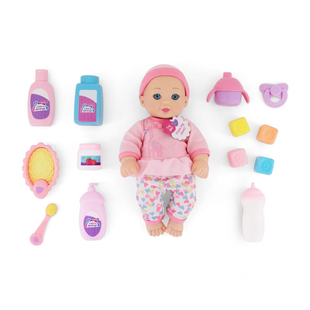 Baby Maziuna - Nurture & Care Baby Doll Playset - Multicolor - 16 Pcs