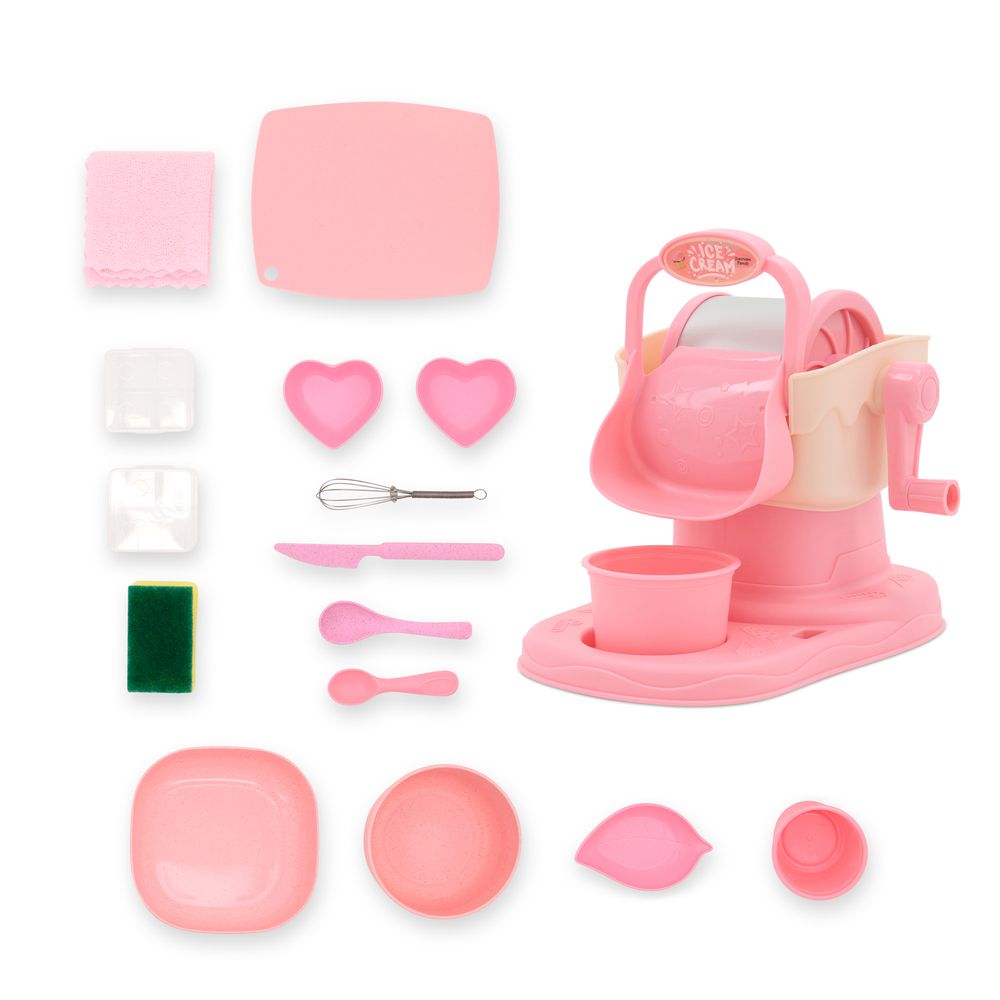 Fulla - DIY Ice Cream Maker Playset - Pink - 16 Pcs