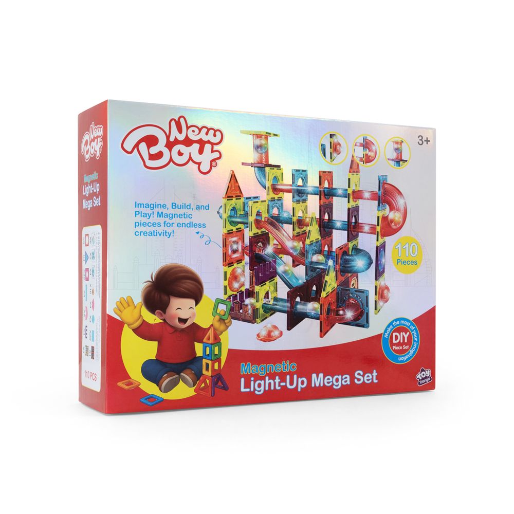 New Boy - Magnetic Light-Up Mega Set - 110 Pcs