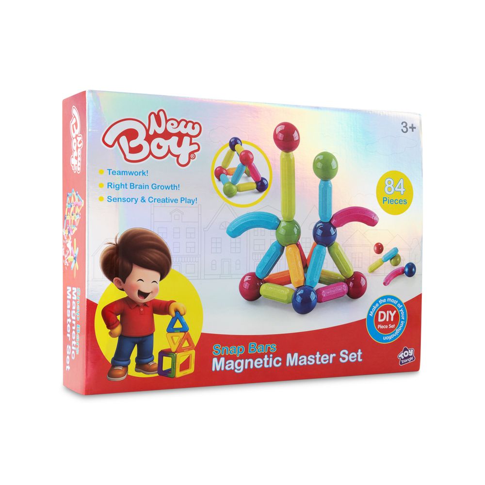 New Boy - Snap Bars Magnetic Masters Set - 84 Pcs