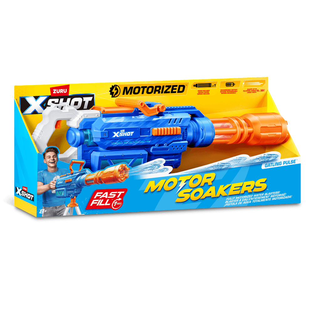 X-Shot - Gatling Pulse Motor Soakers Water Blaster - Multicolor - Large