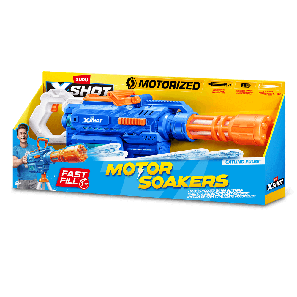 X-Shot - Gatling Pulse Motor Soakers Water Blaster - Multicolor - Large