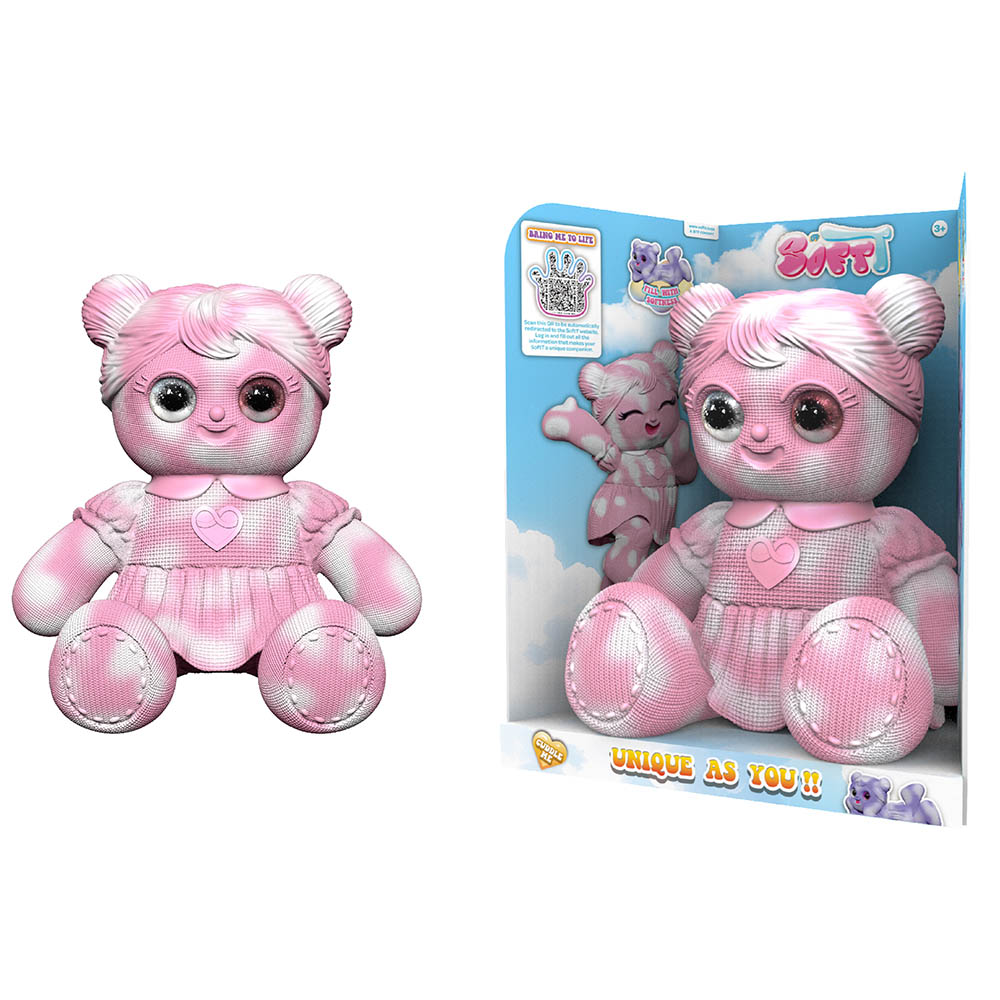 Soft T - Open Display Box Packing Girl Toy - Pink - 28 cm