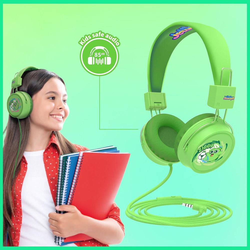 Jellimons - Booma Beats Wired Headphones - WLHP-702 - Green