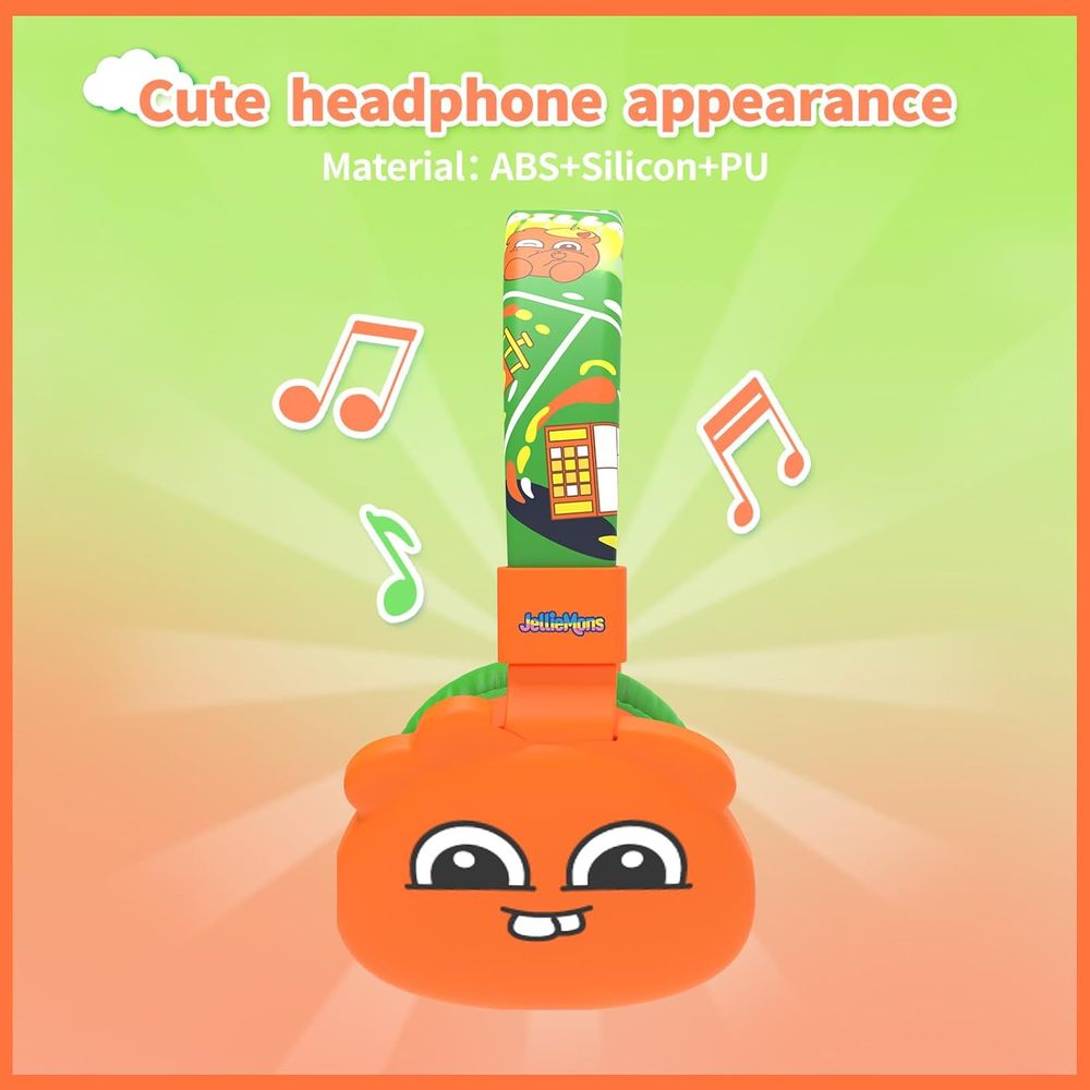 Jellimons - Booma Echo Wireless Headphones - WLHP-701 - Orange
